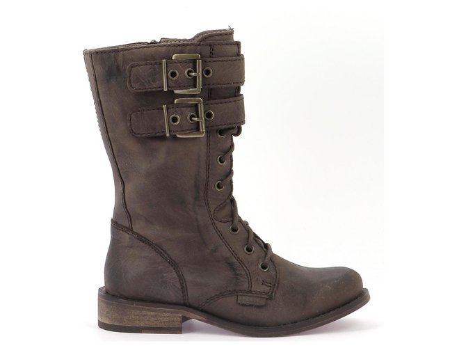Ikks boots Brown Leather  ref.225114
