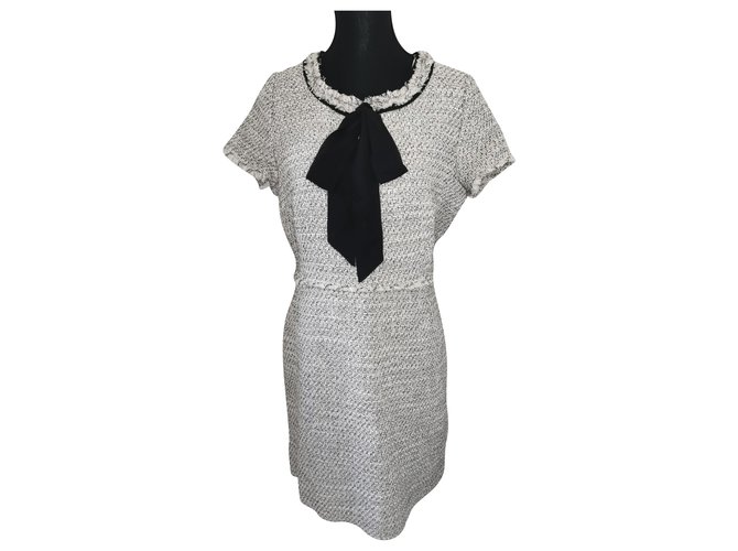 Carel Weill dress Black White Multiple colors Eggshell Cotton Linen Tweed Acrylic  ref.241203
