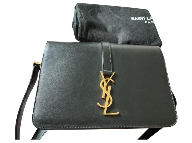 Yves Saint Laurent Handbags Black Leather Lambskin  ref.225161