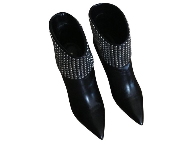 Saint Laurent Ankle Boots Black Leather  ref.225166