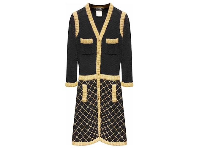 Chanel 8K$ Coco Brasserie dress Black Cashmere  ref.225191