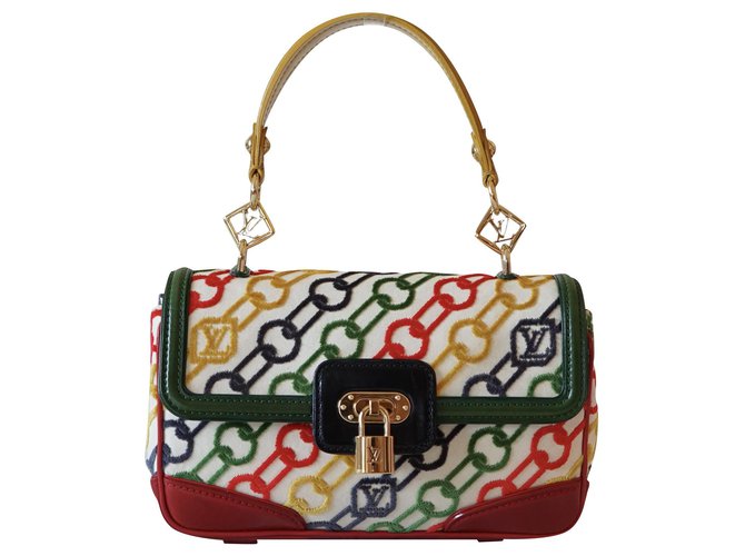 Louis Vuitton Handtaschen Mehrfarben Leder Samt  ref.225213