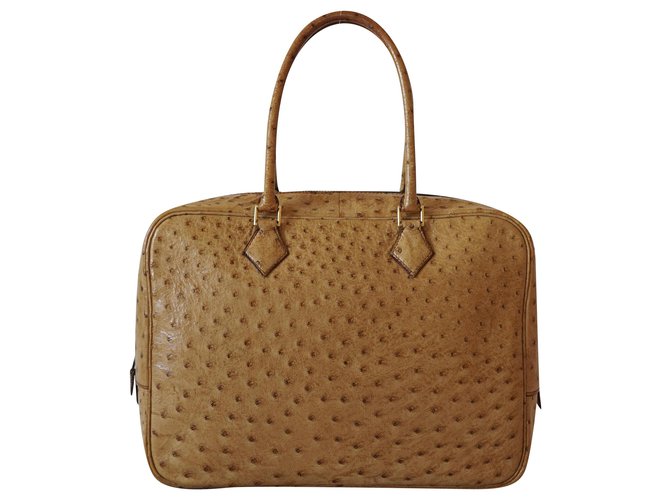 Hermès Handbags Caramel Exotic leather  ref.225231