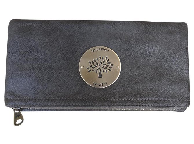 Mulberry Clutch bags Grey Leather  ref.225280