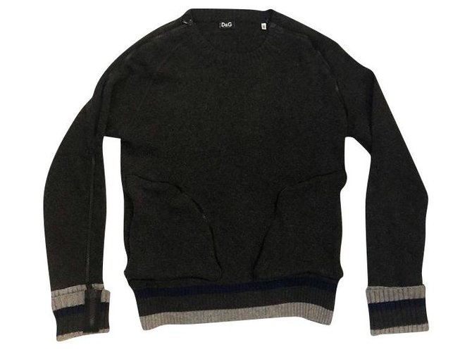 Dolce & Gabbana Sweaters Dark grey Cotton  ref.225285