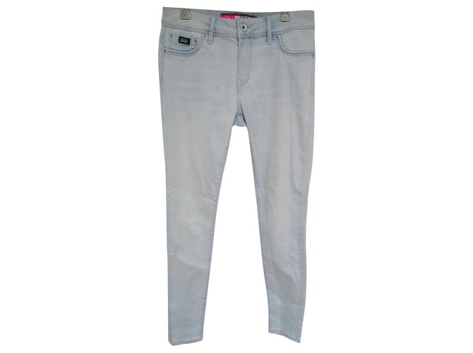 Superdry jeans slim Bleu  ref.225300
