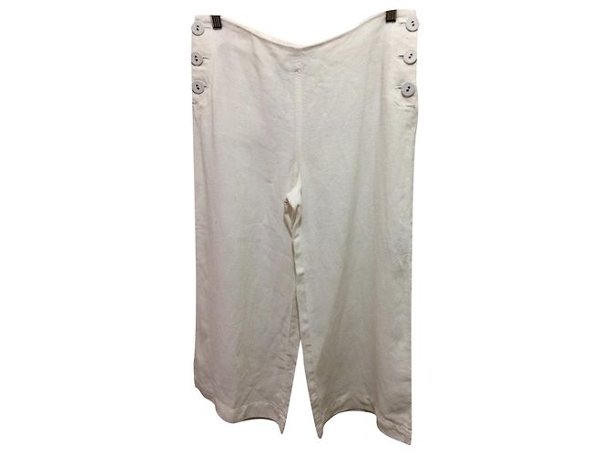 Hobbs Leinen Segelhose Weiß