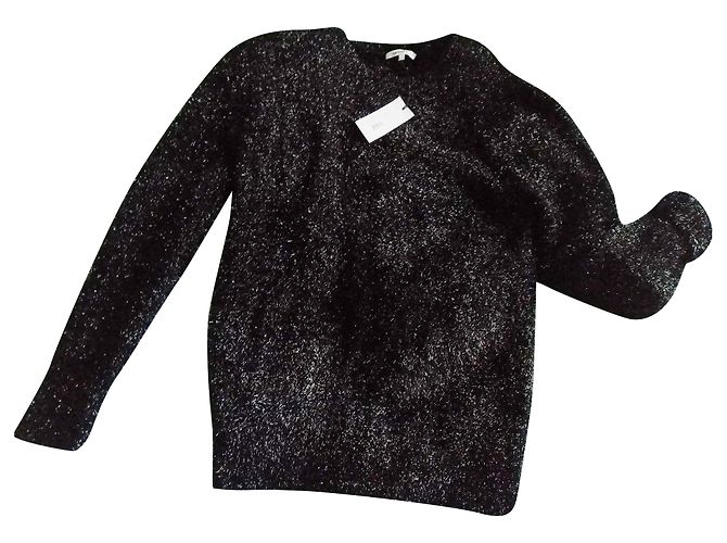 Carven Pullover lang schwarz und silber Polyamid S 