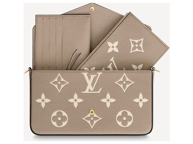 Pochette Félicie Louis Vuitton LV Felicie Pochette Monogramm Riese Grau