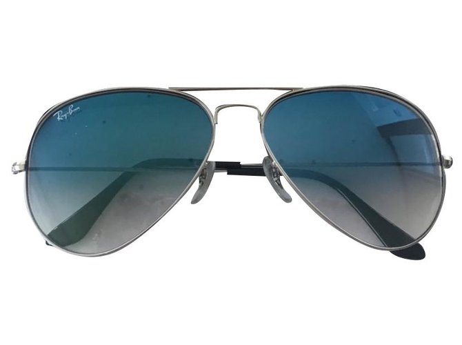 Gafas de sol de aviador azules de Ray-Ban Metal  ref.225459