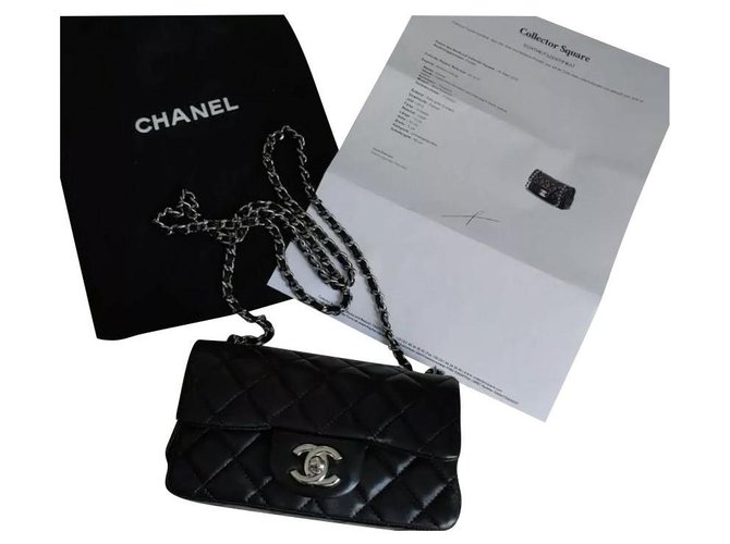 Timeless Chanel Bolsas Preto Cabra  ref.225529