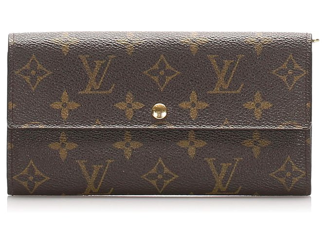 Louis Vuitton Brown Monogram Sarah Wallet Cloth  ref.225604