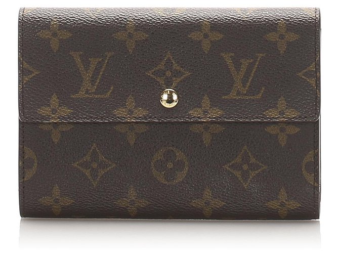 Louis Vuitton Marrom Monograma Sarah Carteira Lona  ref.225648