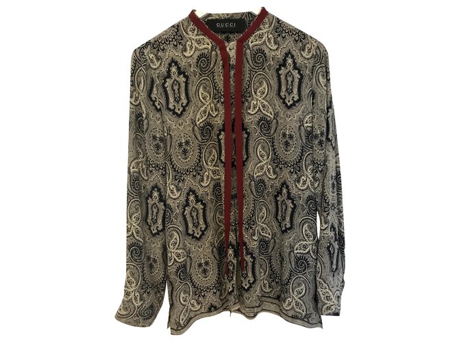 Gucci Camisa blusa romántica Seda  ref.225691