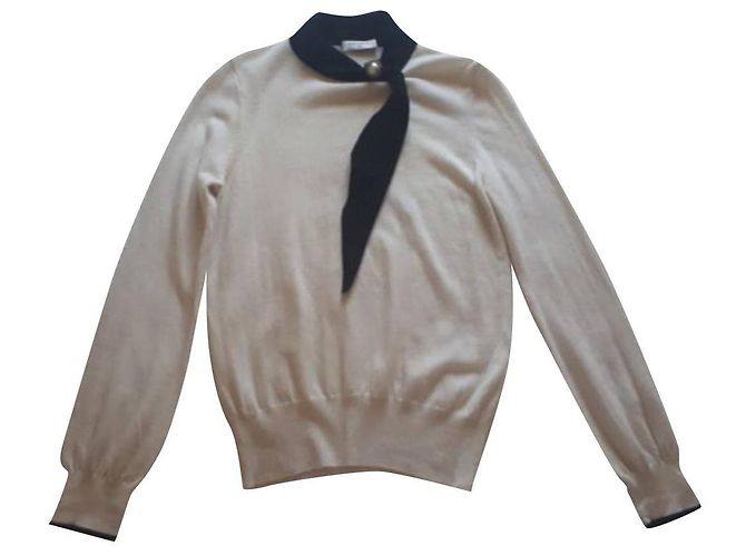 Top Chanel de lã branco