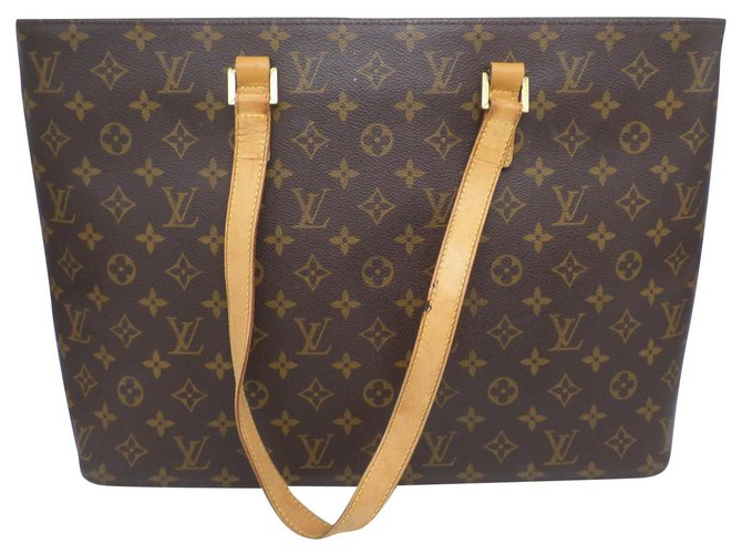 Louis Vuitton Shopping bag Brown Cloth  ref.225834