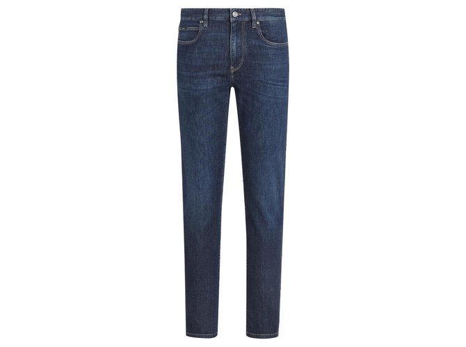 Ermenegildo Zegna ZEGNA Jeans aus Stretch-Baumwoll-Denim Blau Baumwolle Elasthan  ref.225835