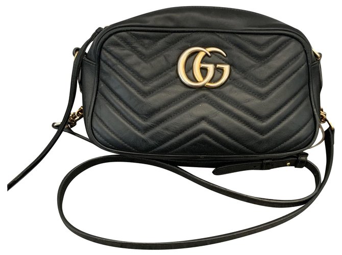 Gucci GG Marmont Black Leather  ref.225845