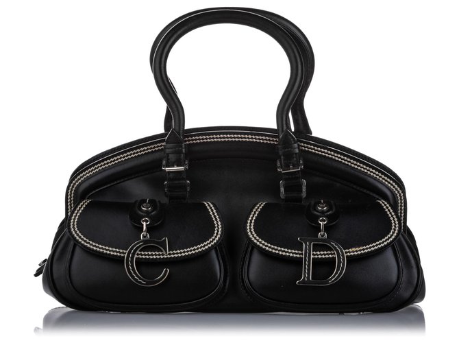 Dior Black Medium Detective Leather Handbag Pony-style calfskin  ref.225899