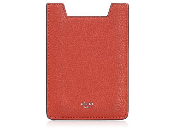 Céline Celine Red Leather Case Pony-style calfskin  ref.225907