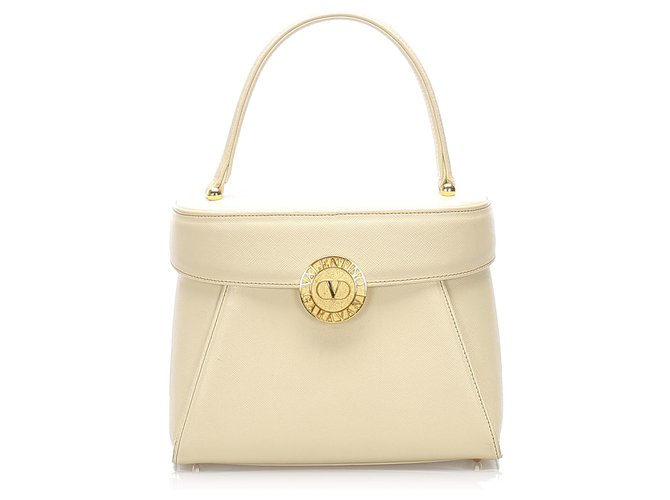 Valentino White Leather Handbag Pony-style calfskin  ref.225913