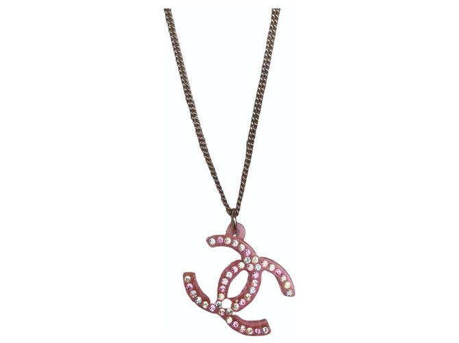 Chanel Colares Rosa Metal  ref.226026