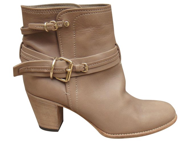 Dior p ankle boots 39 Beige Leather  ref.223315