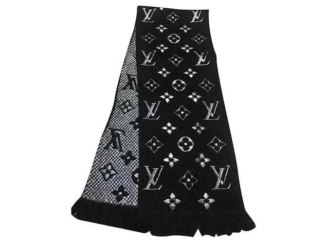Louis Vuitton Logomania brillo negro Lana  ref.225951