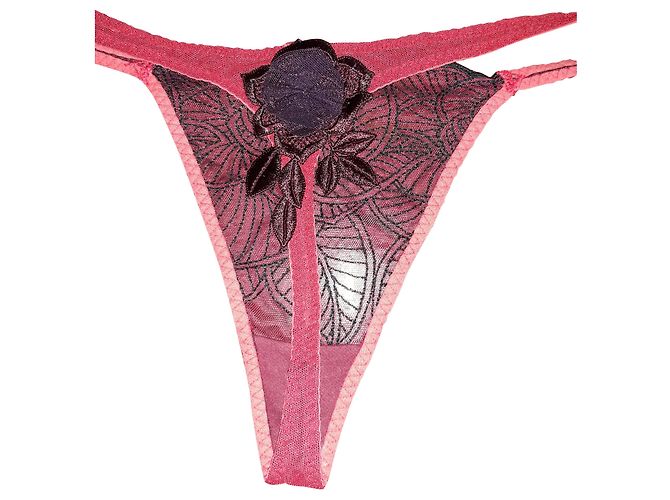 Autre Marque Ravage Höschen Rot aus Polyamid mit Rose