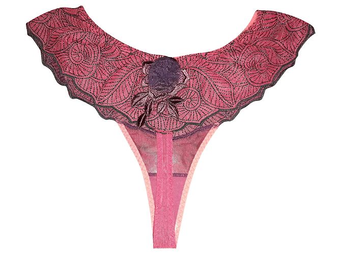 Autre Marque Mutandine Rosse Ravage con Dettaglio Rosa Rosso