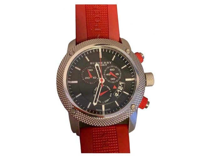 Burberry Relógios finos Vermelho Aço  ref.226118