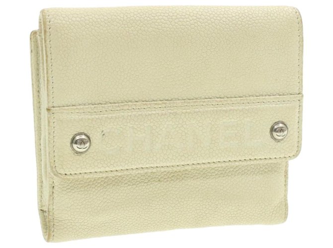 Chanel wallet White Leather  ref.226224