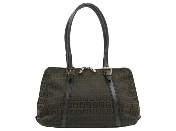 Fendi handbag Brown Cloth  ref.226236