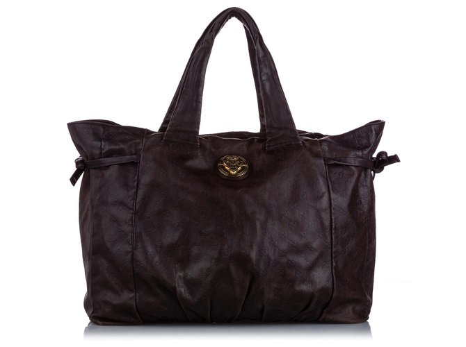 Gucci Brown Guccissima Hysteria Tote Bag Leather Pony-style calfskin  ref.226359