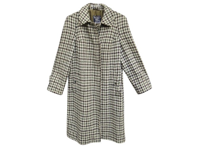 manteau femme Burberry vintage en Irish Tweed t 42 Laine Multicolore  ref.226451