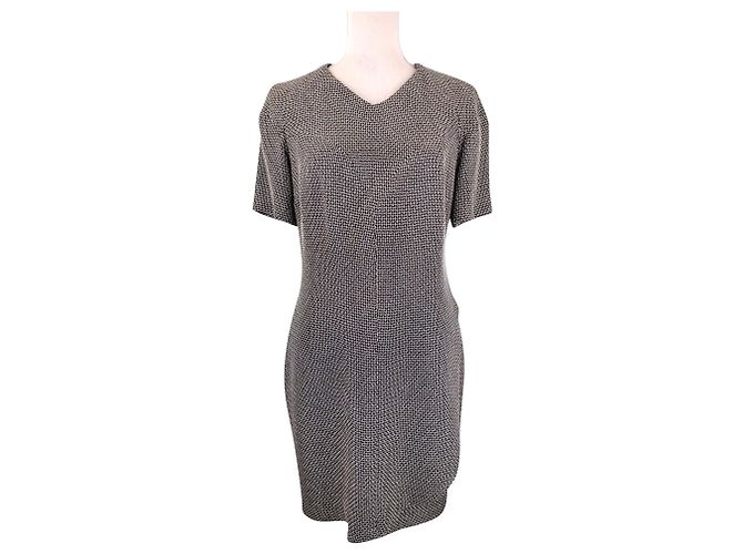 Cambon Chanel Mesh Kleid Beige Golden Grau