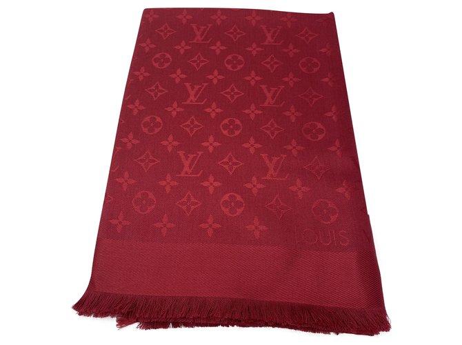 Louis Vuitton Monogramm Rot Wolle  ref.226483