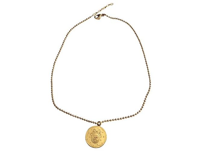 Dior Necklaces Golden Steel  ref.226489