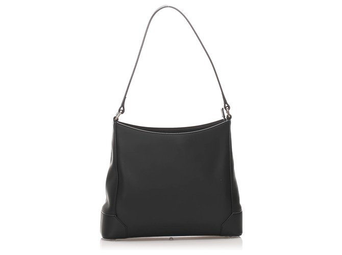 Burberry Black Leather Shoulder Bag Pony-style calfskin  ref.226621