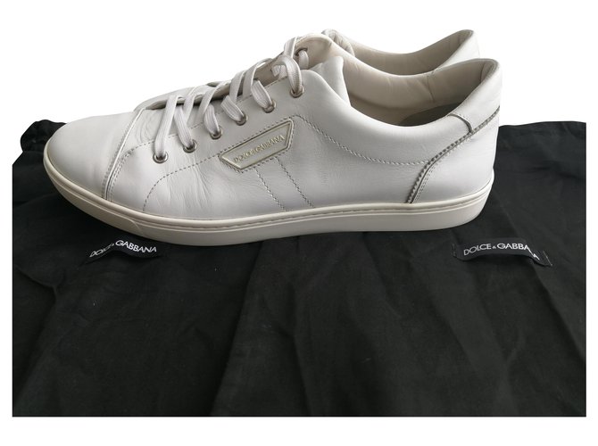 Dolce & Gabbana Sneakers White Leather  ref.226686