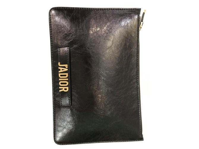 Christian Dior Dior pouch Black Leather  ref.226779