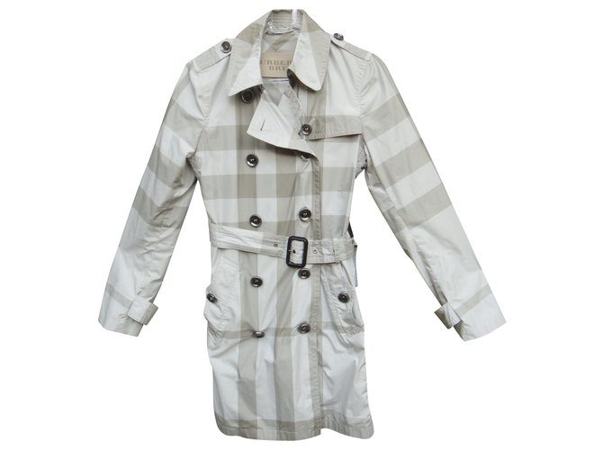 trench léger Burberry Brit t 36/38 Polyester Gris  ref.226981
