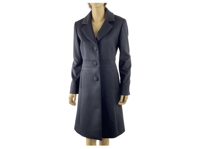 Blumarine Coats, Outerwear Black Cashmere Wool  ref.227058