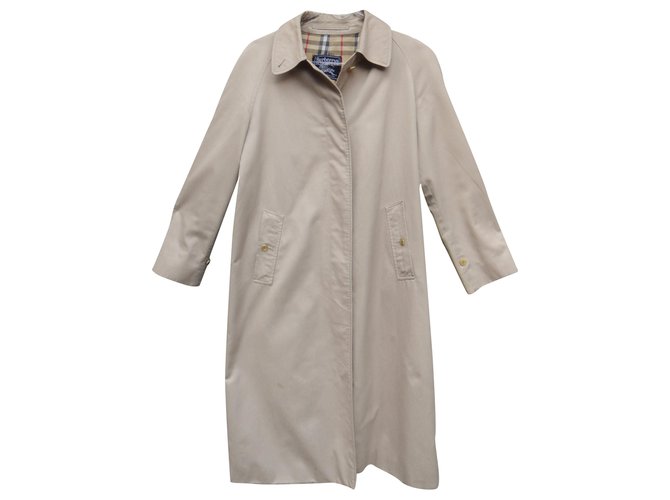 Burberry woman raincoat vintage t 38 Beige Cotton Polyester  ref.227110