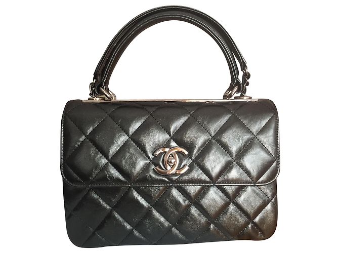 Chanel Trendy CC Nero Vitello simile a un vitello