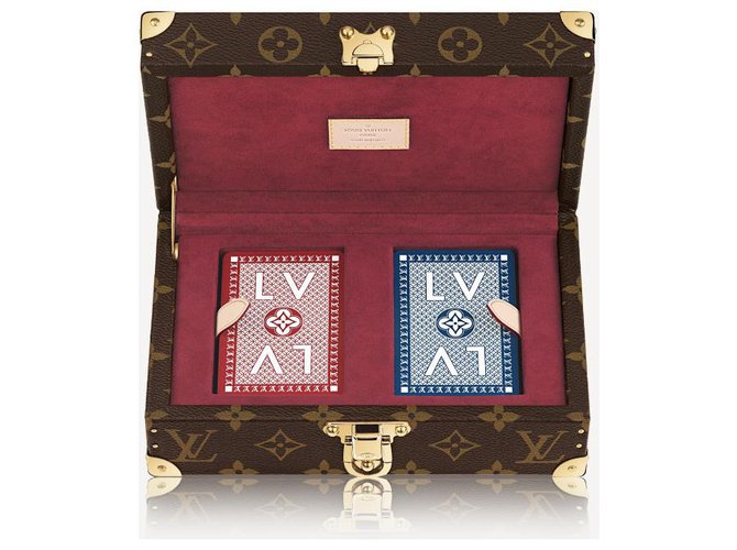 Louis Vuitton Boîte de cartes LV nouveau Cuir Marron  ref.227161