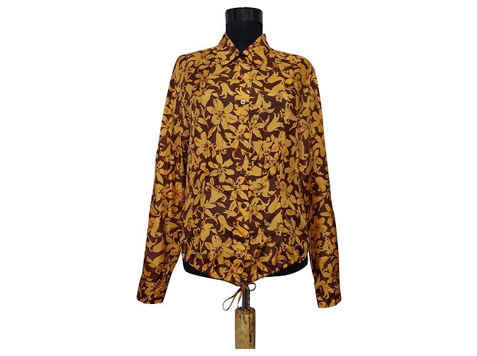 Camicia in seta floreale René Lezard Multicolore