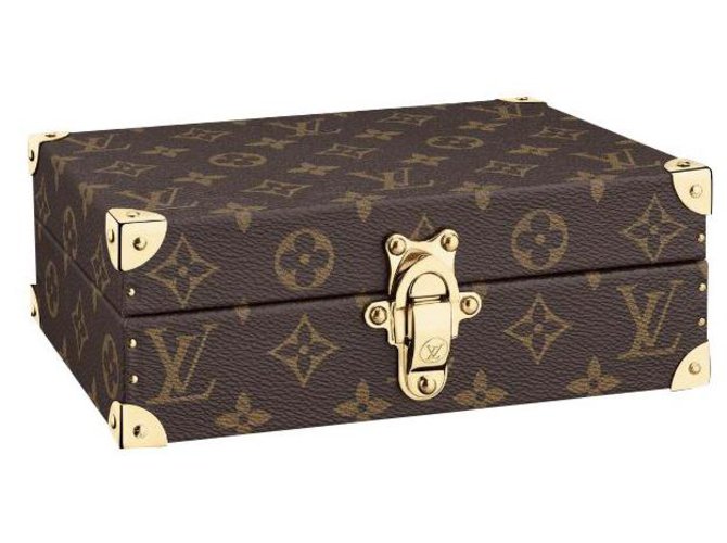 Louis Vuitton LV Dominos Box Monogramm Braun Leder  ref.227365