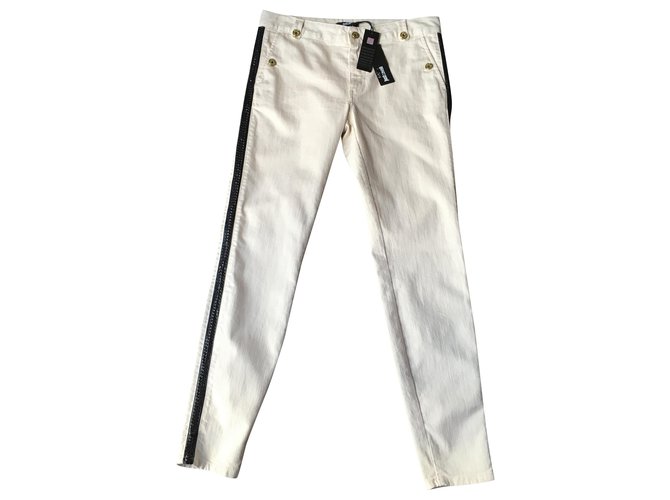 Just Cavalli Jeans Bianco Cotone  ref.227380