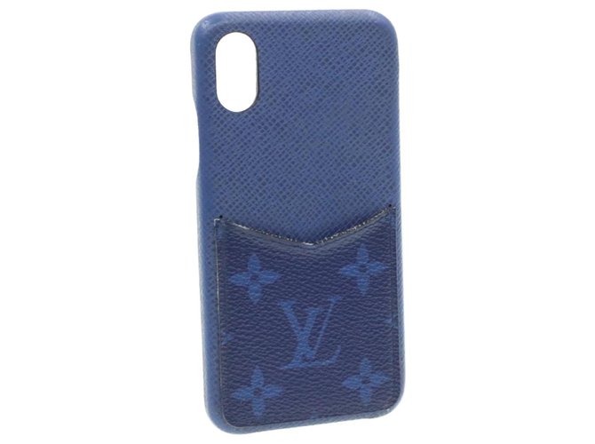 Louis Vuitton Iphone Case Blue Leather ref.227428 - Joli Closet